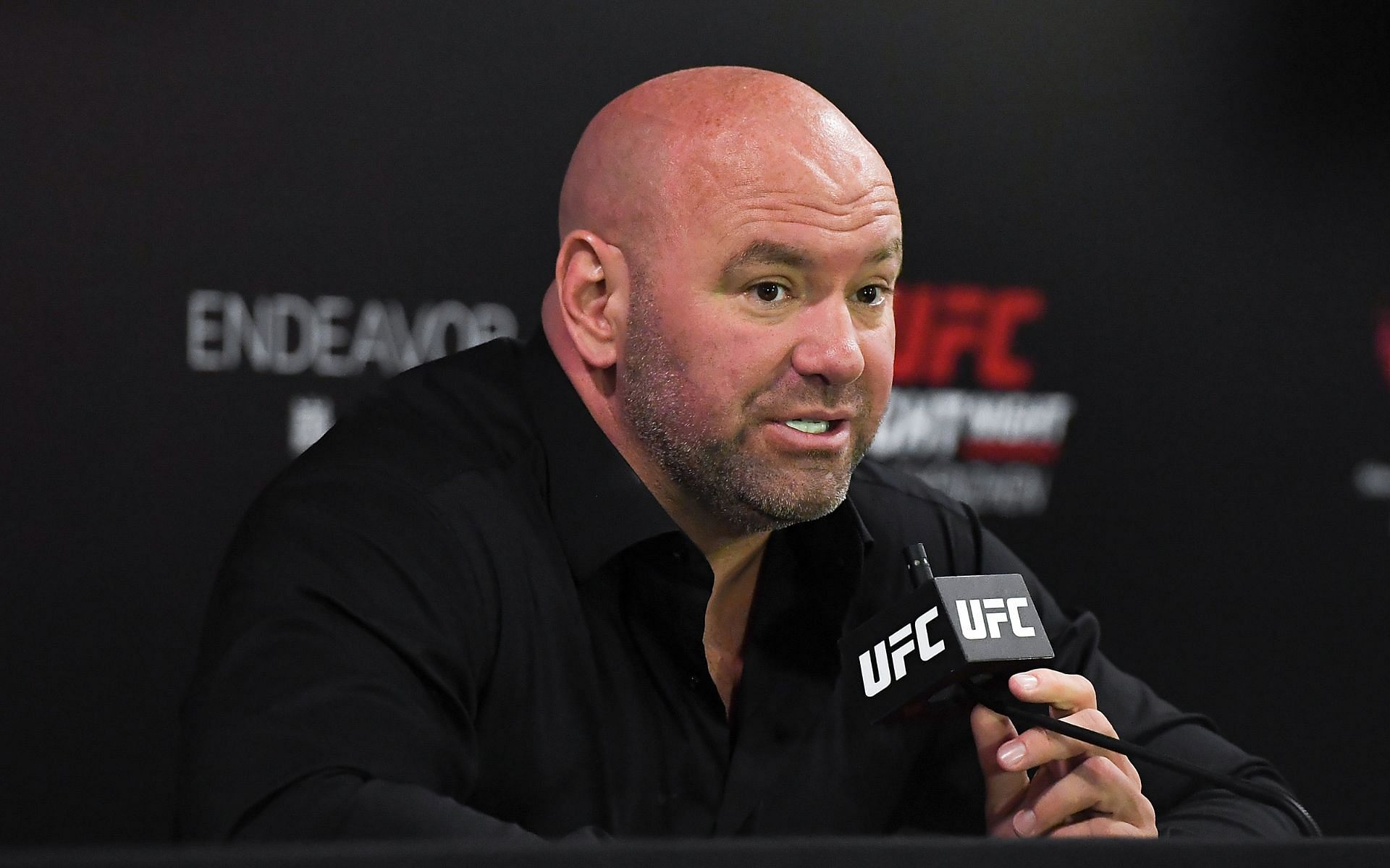 Dana White at the post fight press conference at UFC Fight Night 157