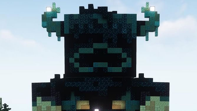 Minecraft Redditor builds a Warden statue using sculk blocks