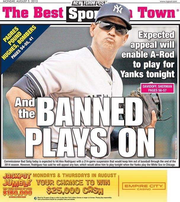 Alex Rodriguez 162-game suspension: Sorry, A-Rod, you brought this on  yourself 