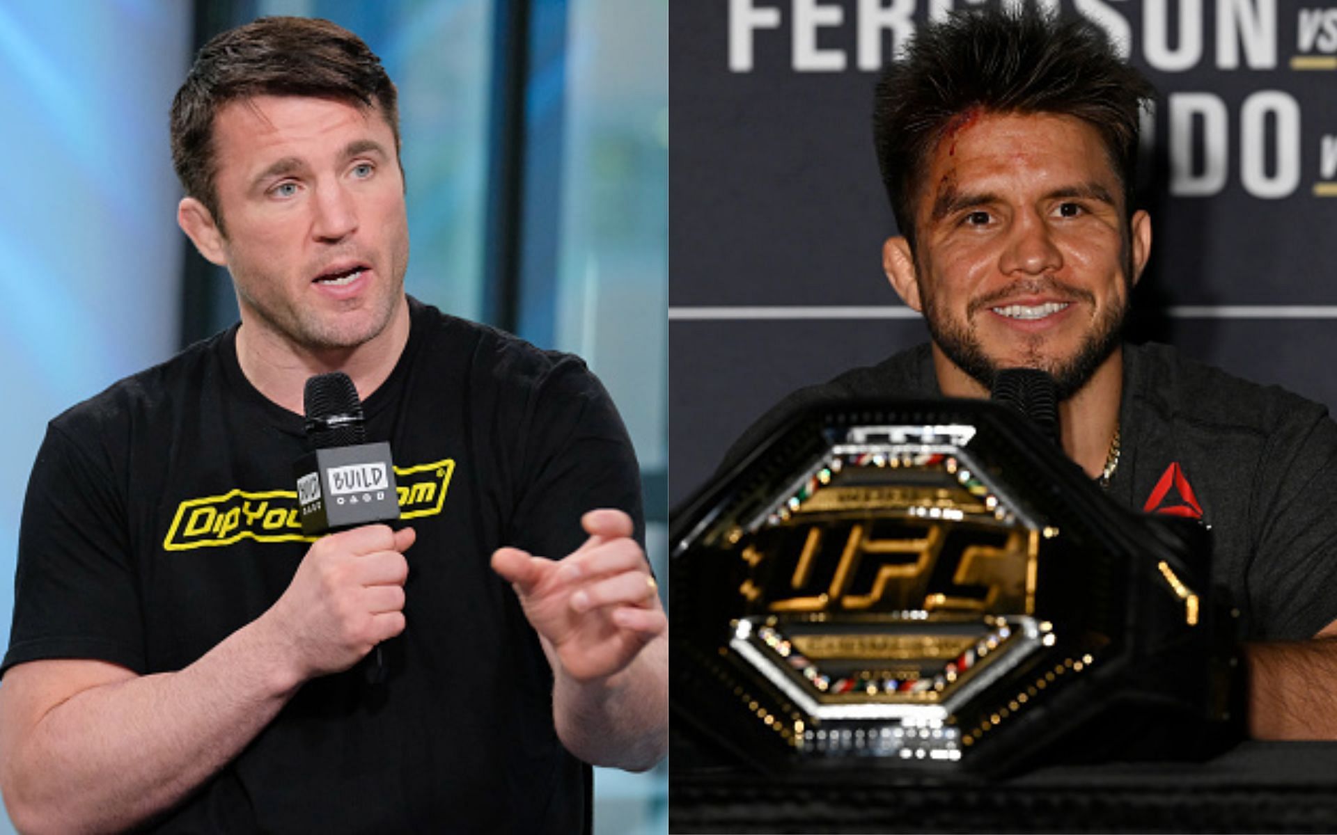 Chael Sonnen (left) and Henry Cejudo (right)(Images via Getty)