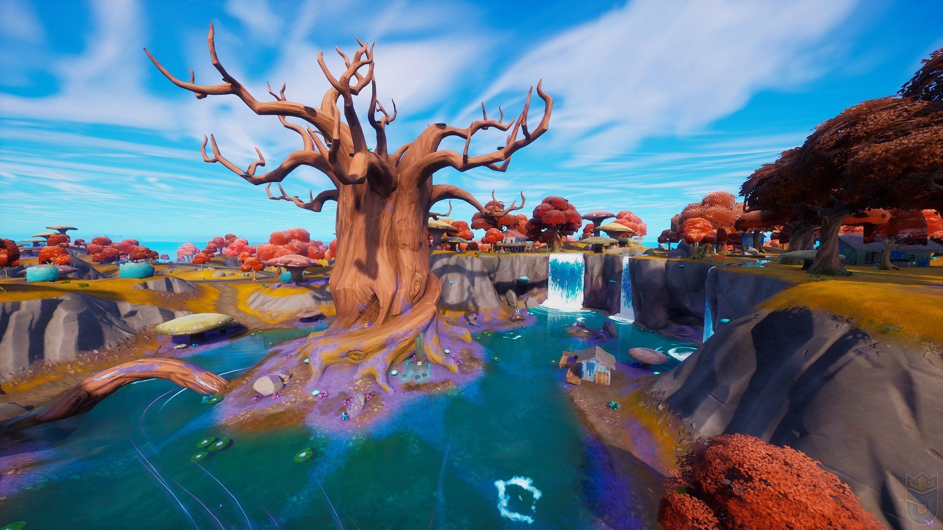 Reality Tree used to cause so many map changes in Chapter 3 Season 3 (Image via Epic Games)