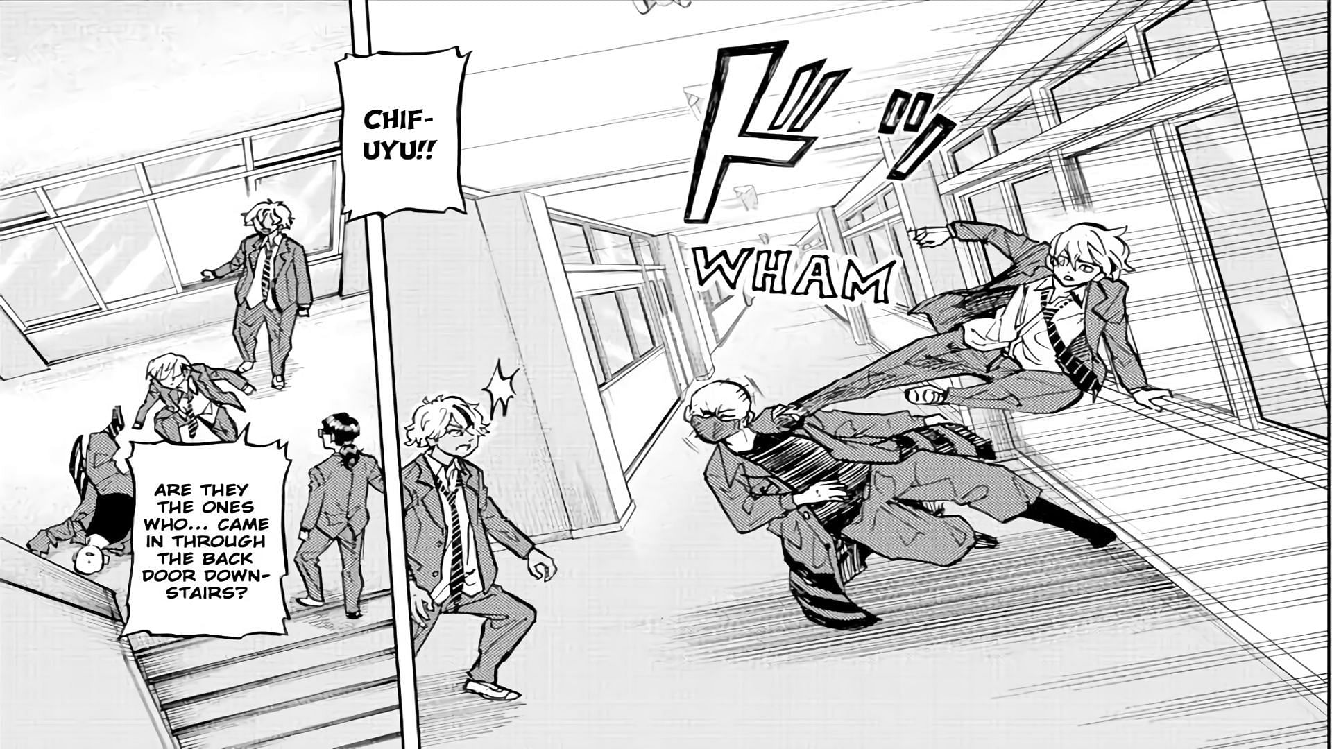 Chifuyu to the rescue in Tokyo Revengers spinoff chapter 5 (Image via Ken Wakui, Kodansha)