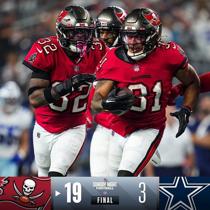 Who won the NFL game last night? Results from Sunday Night Football between Dallas  Cowboys and Tampa Bay Buccaneers