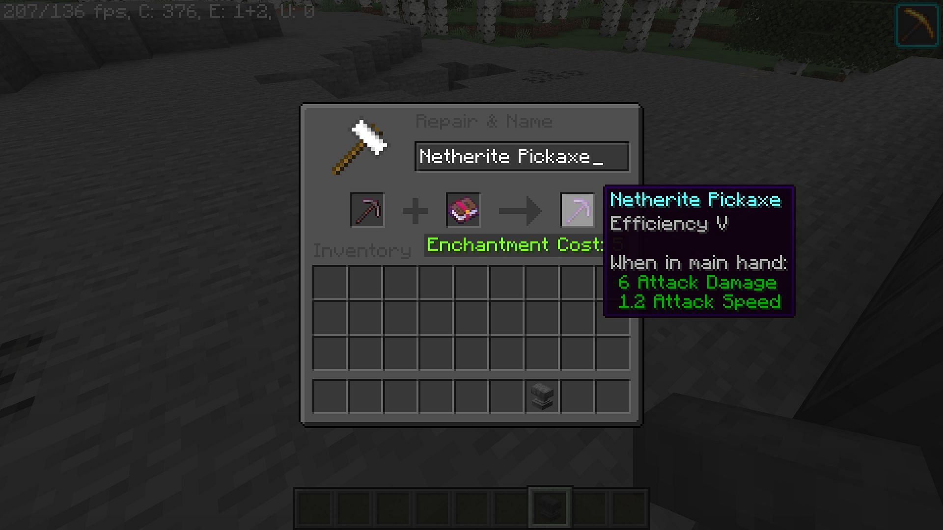 Efficiency five enchantment is one of the best ways to mine fast in Minecraft (Image via Mojang)