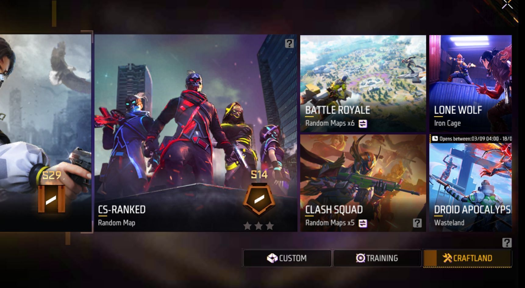 Complete all the missions in a preferred game mode (Image via Garena)