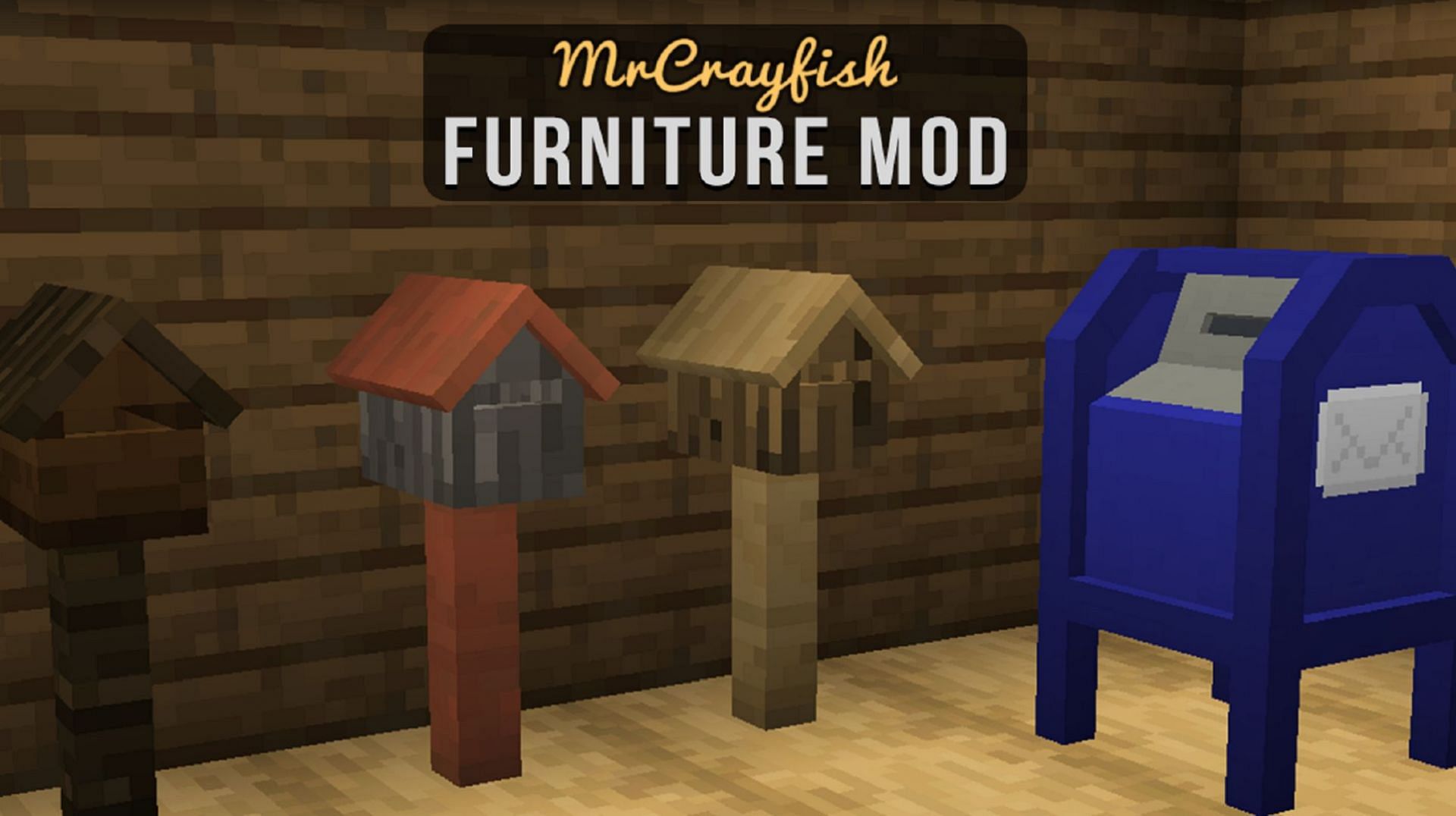 Various mailboxes implemented in MrCrayfish&#039;s Furniture Mod (Image via MrCrayfish/CurseForge)