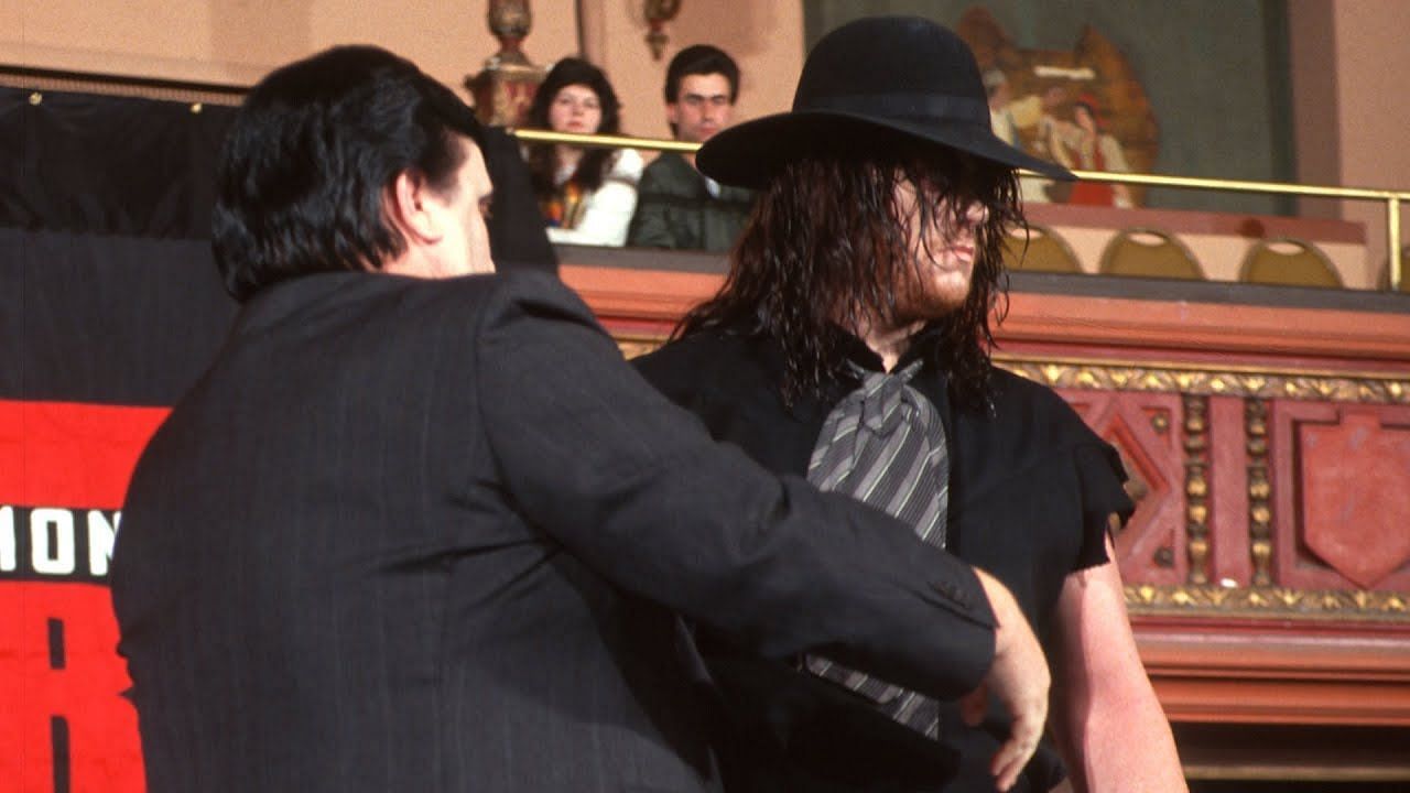 The Undertaker after making his entrance on the first Monday Night RAW episode in January 1993.