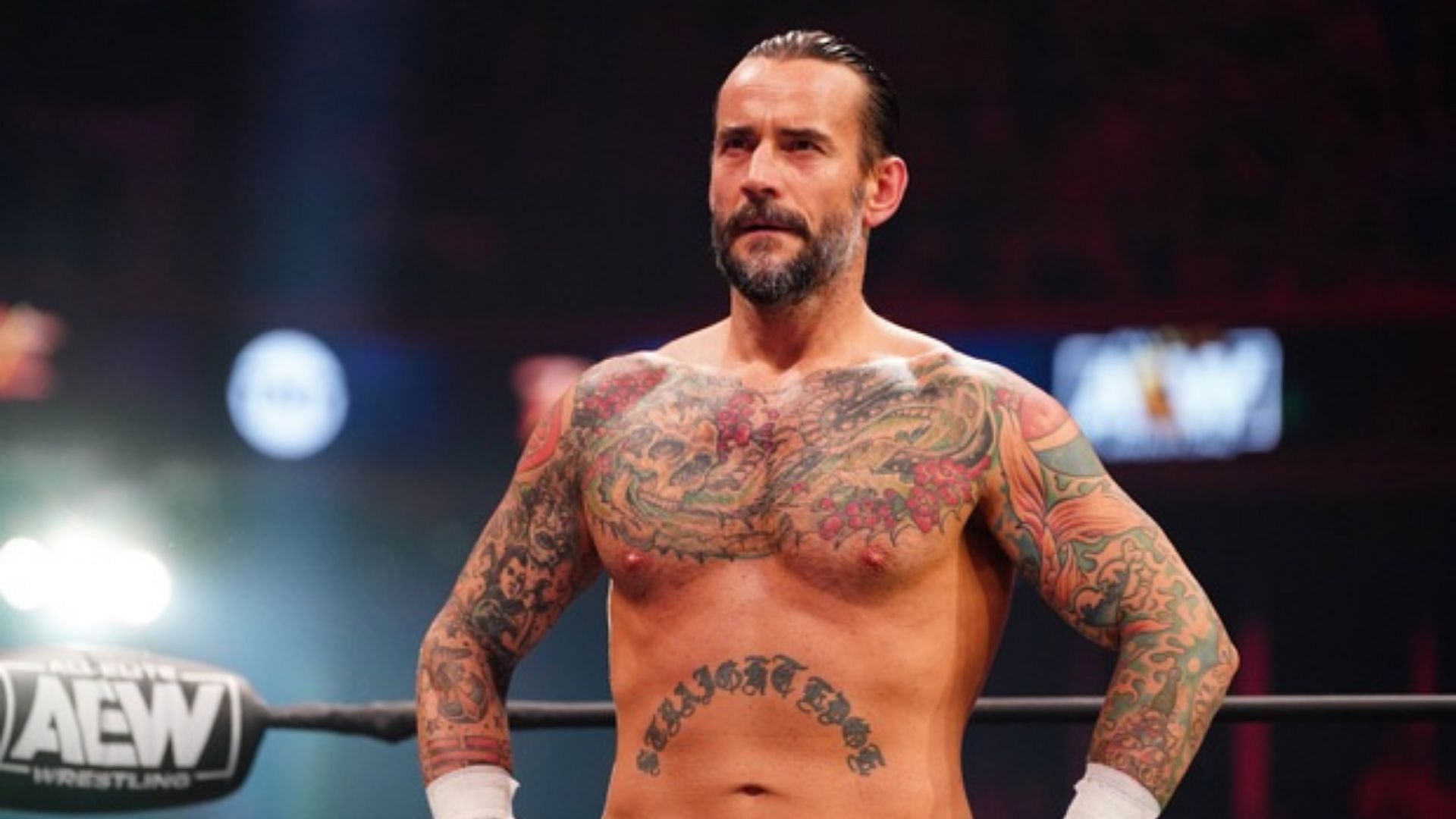 CM Punk at an AEW event in 2021