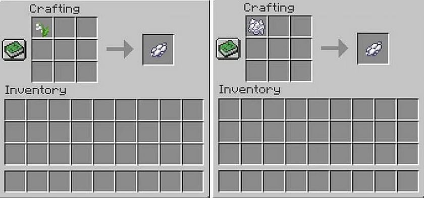 The recipe for white dye (Image via Mojang)