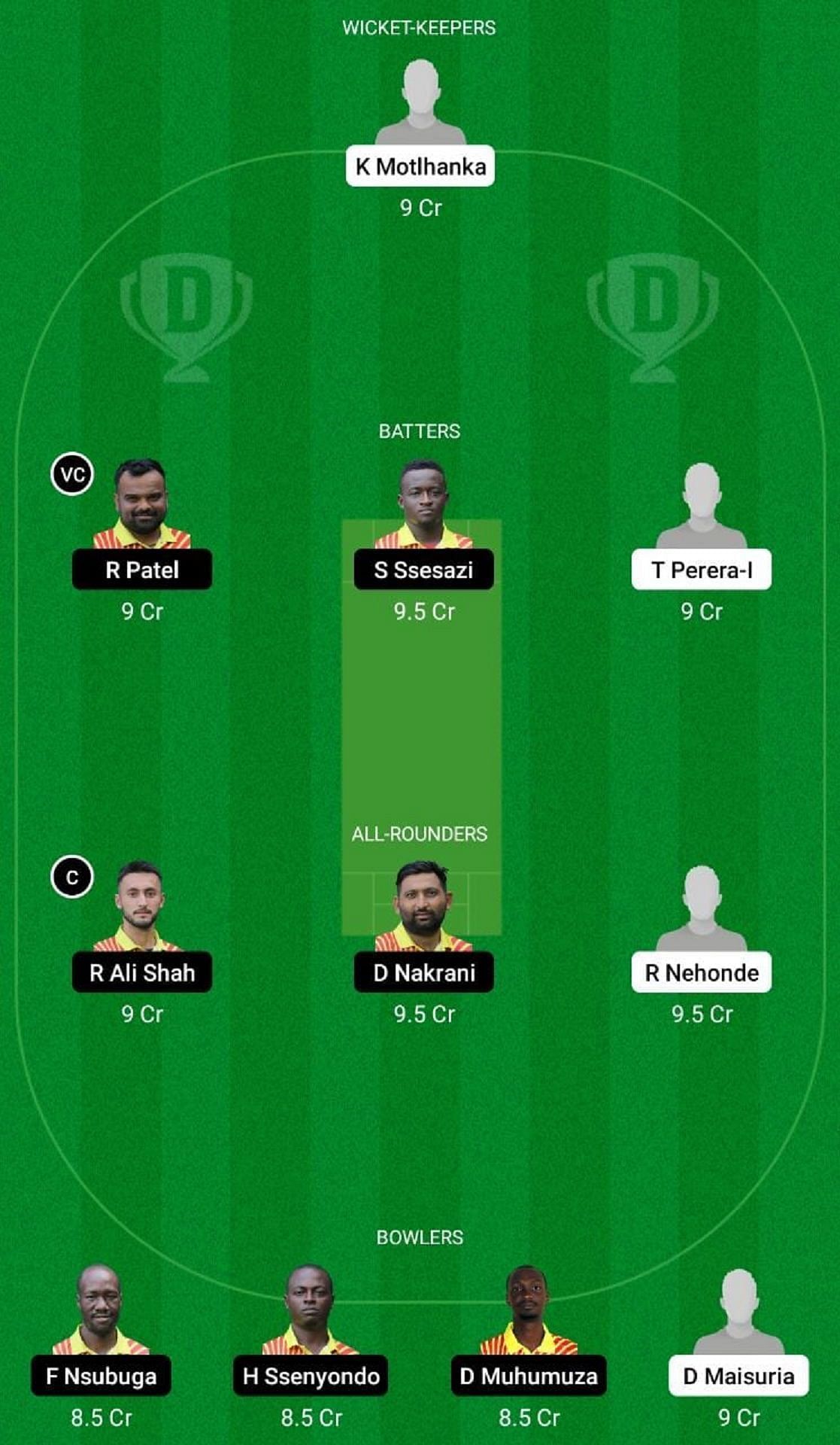 BOT vs UGA Dream11 Fantasy Tip - Grand League