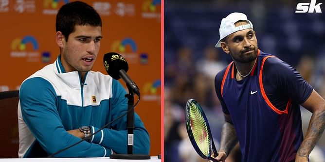 "It's crazy Kyrgios says I'm going to win the tournament, I would say he's one of the favorites" - Carlos Alcaraz on Nick Kyrgios after reaching US Open 4R