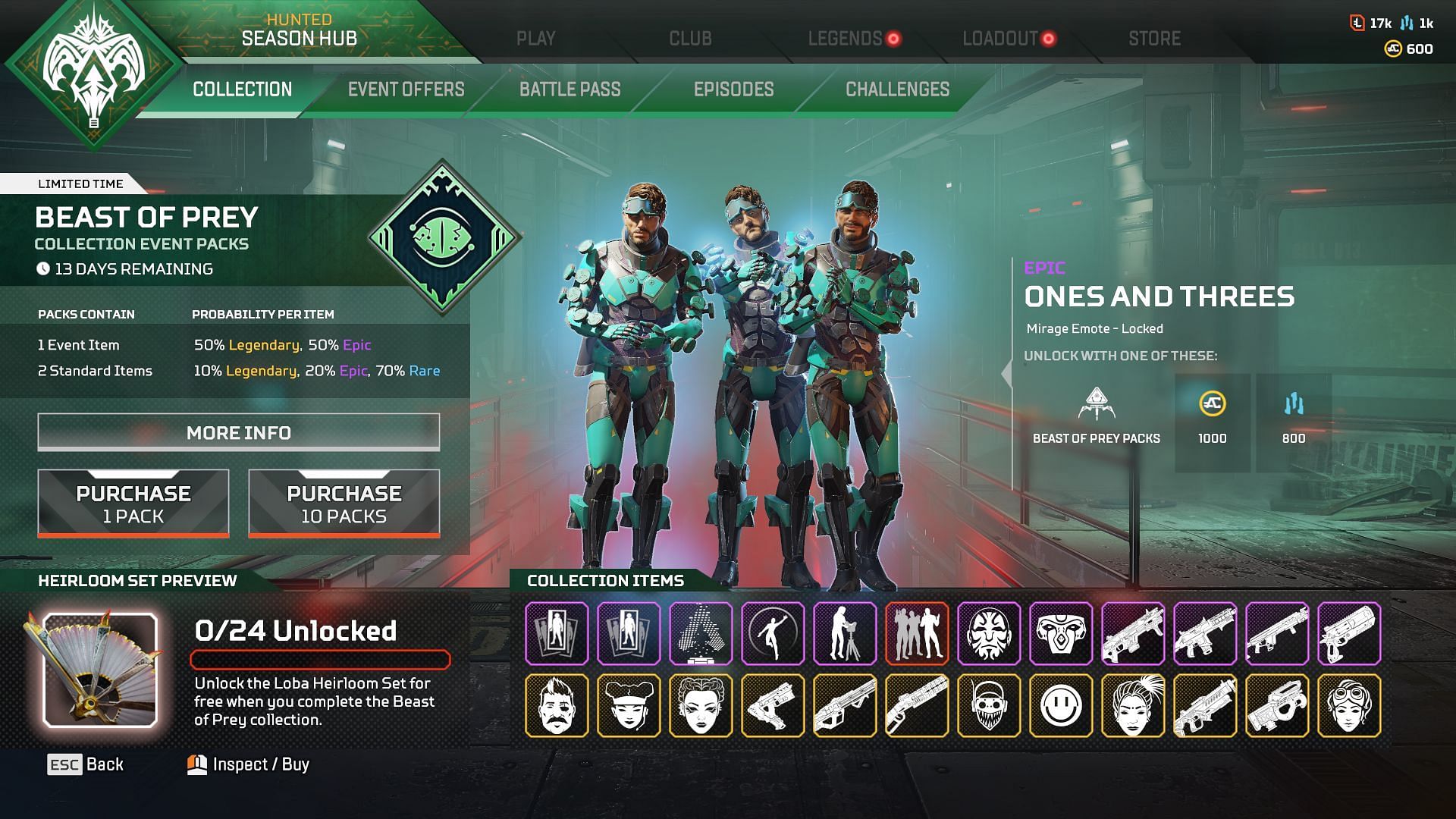 The Ones and Threes emote in Apex Legends (Image via EA)