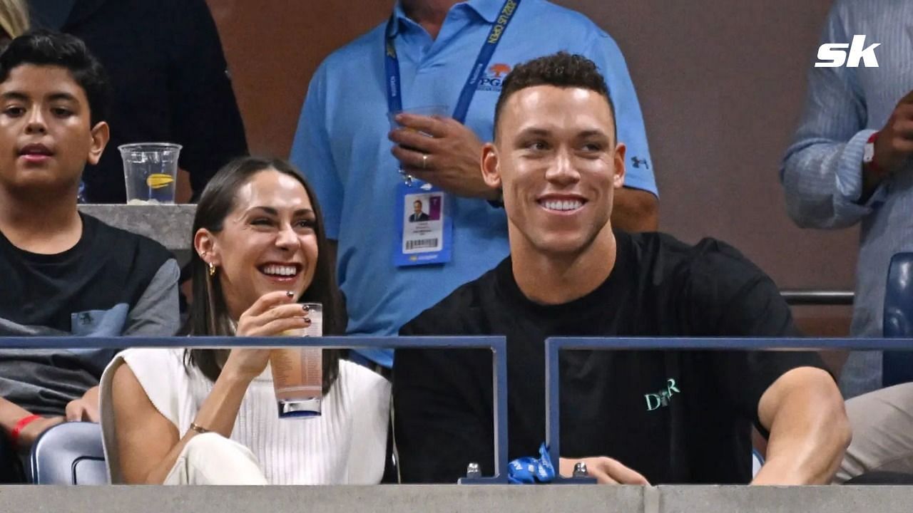 In Photos: Aaron Judge and his wife Samantha Bracksieck attend Rangers-Devils  NHL Playoff Game in Madison Square Garden