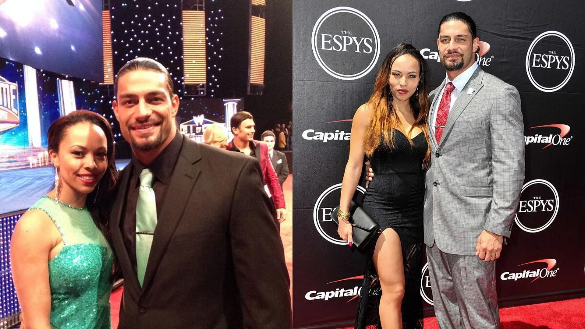 WWE Superstar Roman Reigns with his wife