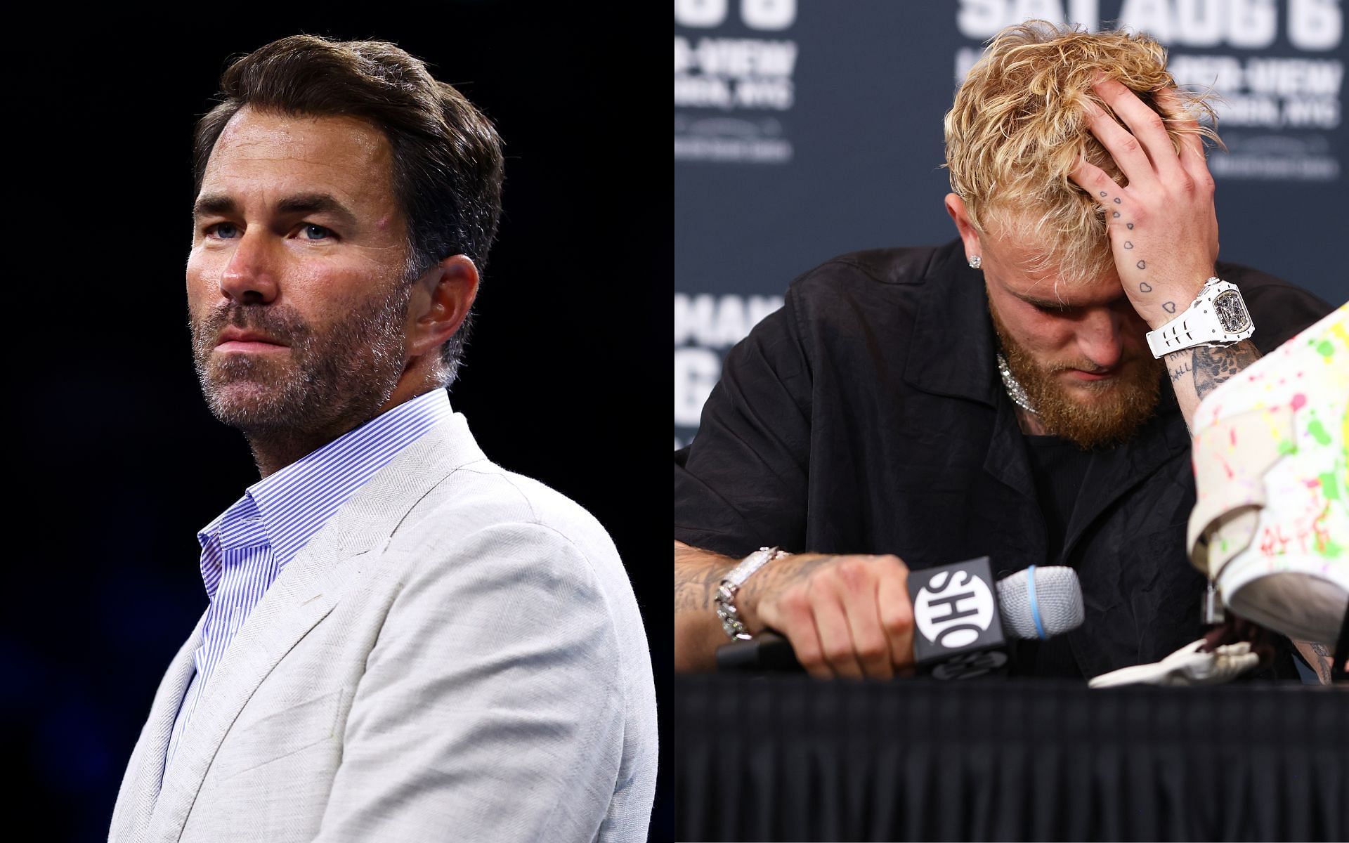 Eddie Hearn (left) and Jake Paul (right) (Image credits Getty Images)
