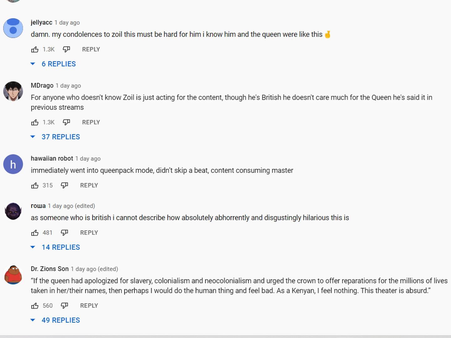 YouTube reacts to HasanAbi's recent viral video on Quenn Elizabeth's death (Image via Hasanabi Productions/YouTube)