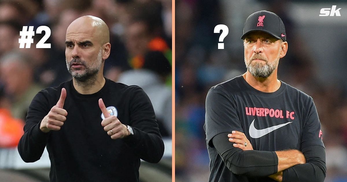 Pep Guardiola (left) and Jurgen Klopp (right)