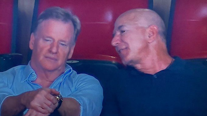 Jeff Bezos hangs with Roger Goodell, other NFL royalty in 's