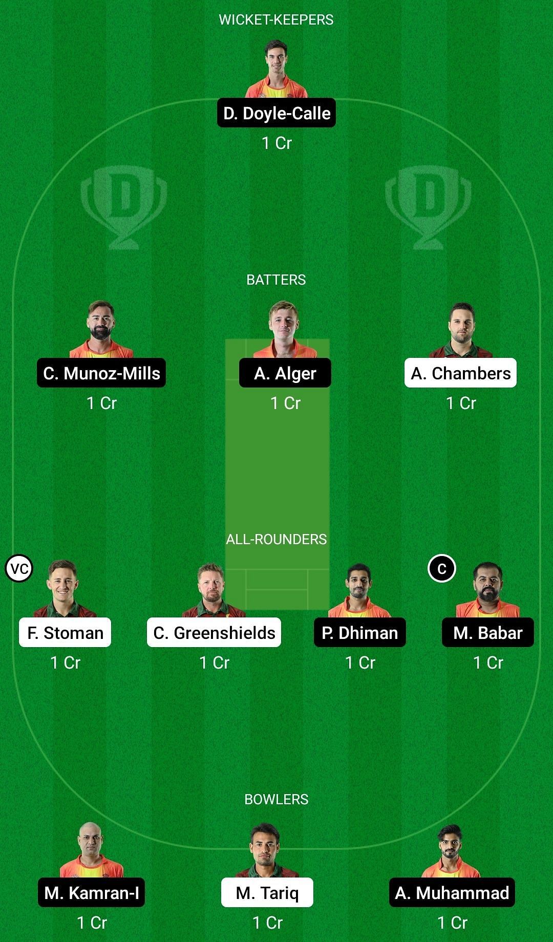 dream11 ecc international t10