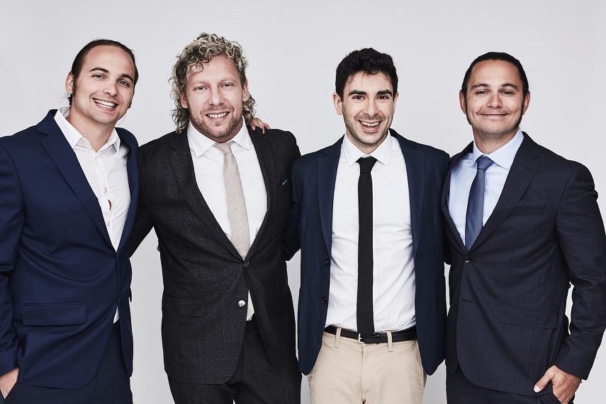 The Elite with AEW owner Tony Khan