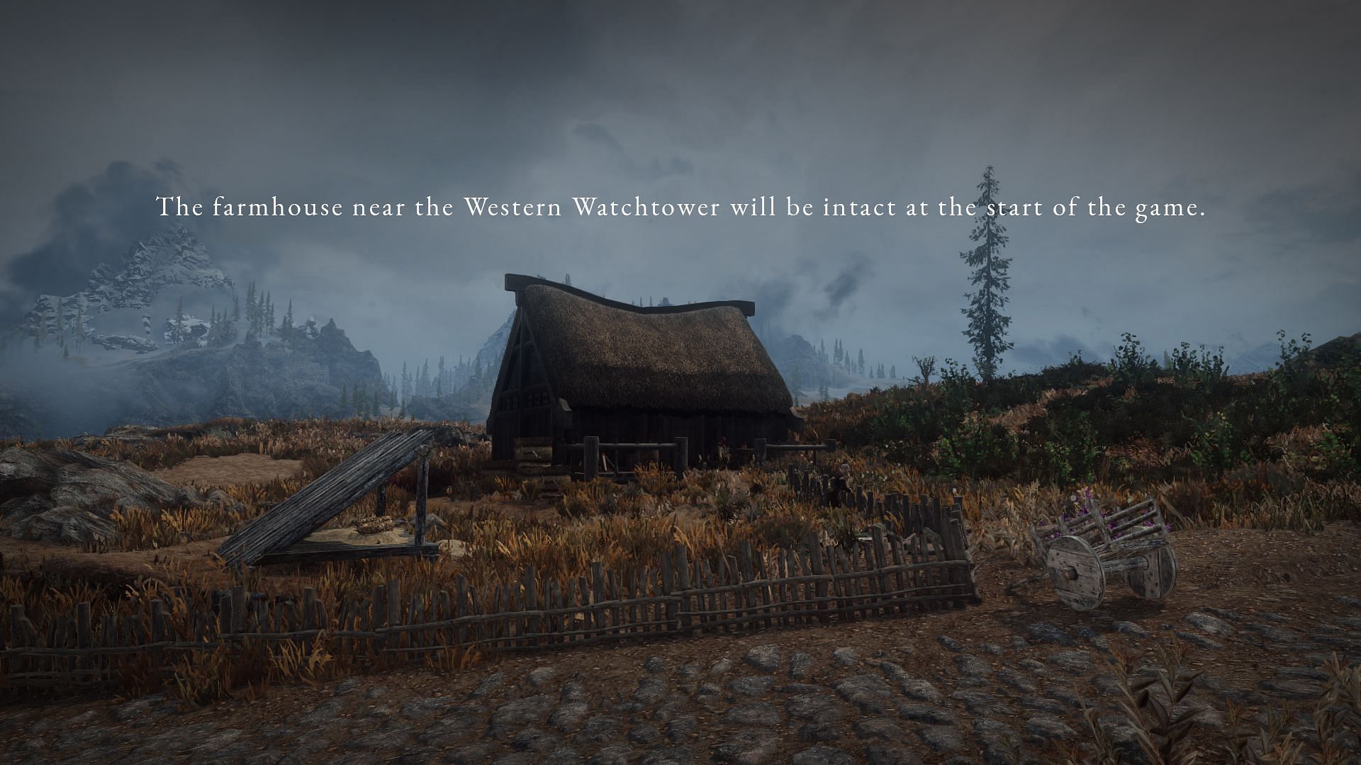 The Ruined Tundra Farmhouse at the start of the game (Image via Siberpunk and Nexusmods)