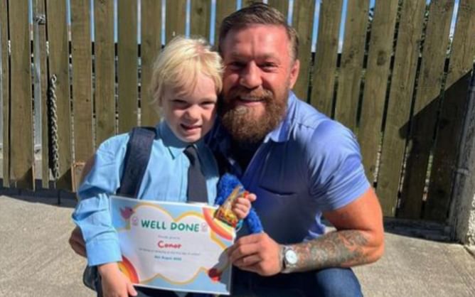 "Ain't nobody gonna be picking on this kid" - Fans react to Conor McGregor's son completing first day of school