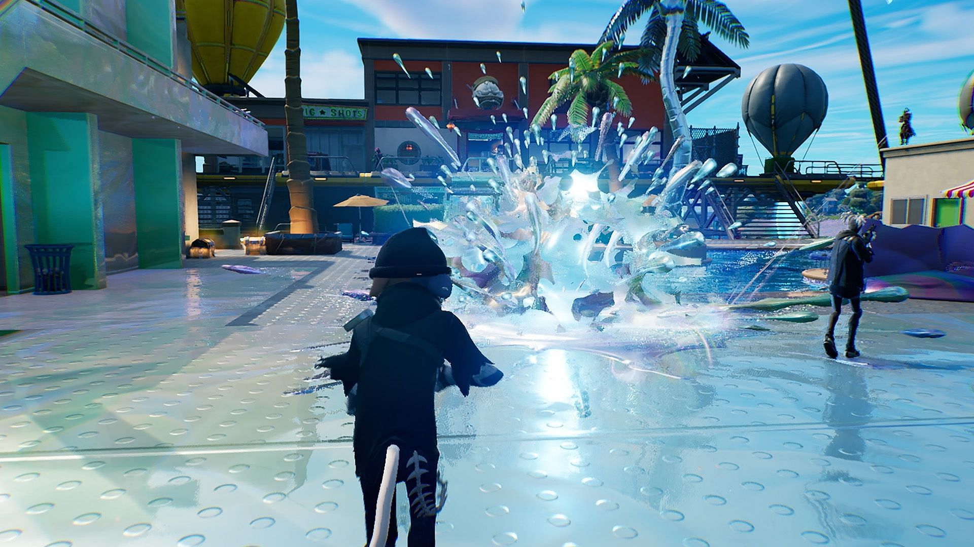Chrome Splash can be used for both attacking enemies and defending yourself against them (Image via Epic Games)