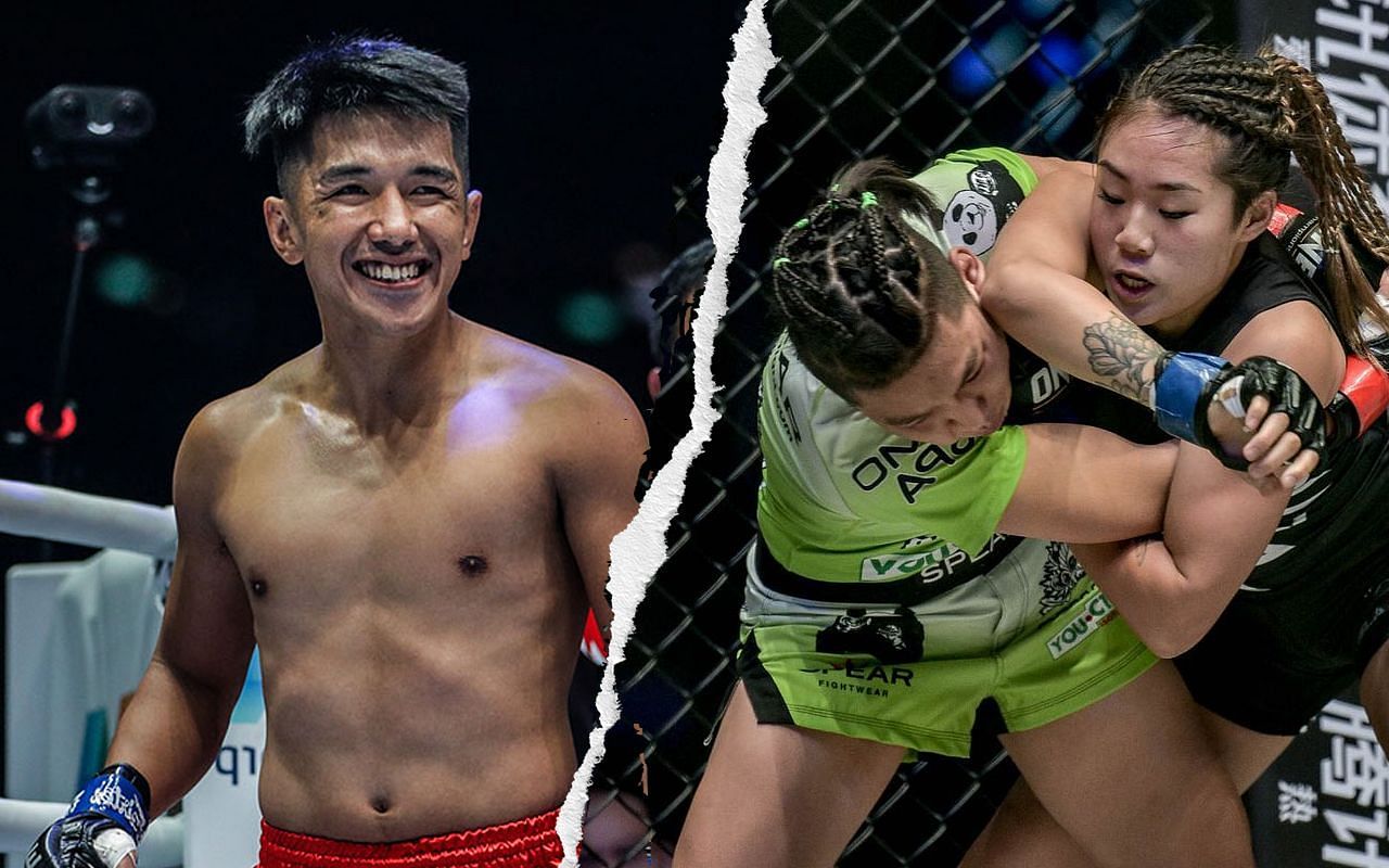 Geje Eustaquio (left) and Xiong Jing Nan vs. Angela Lee (right) [Photo Credit: ONE Championship]