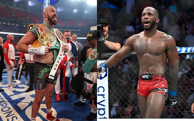 "Get up there my boy" - Tyson Fury meets UFC Welterweight Champion Leon Edwards at WWE Clash at The Castle