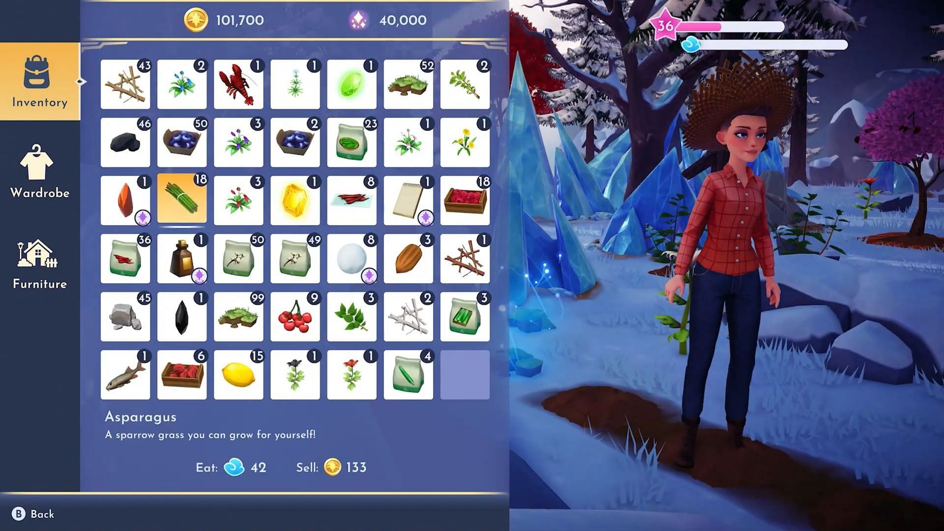 A fully upgraded character inventory (Image via Youtube/Mirraj Gaming)