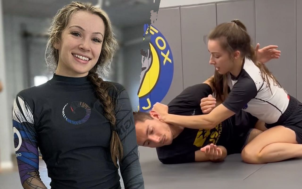 ONE Championship grappler Danielle Kelly shows how to pass from half-guard position. (Image courtesy of ONE)