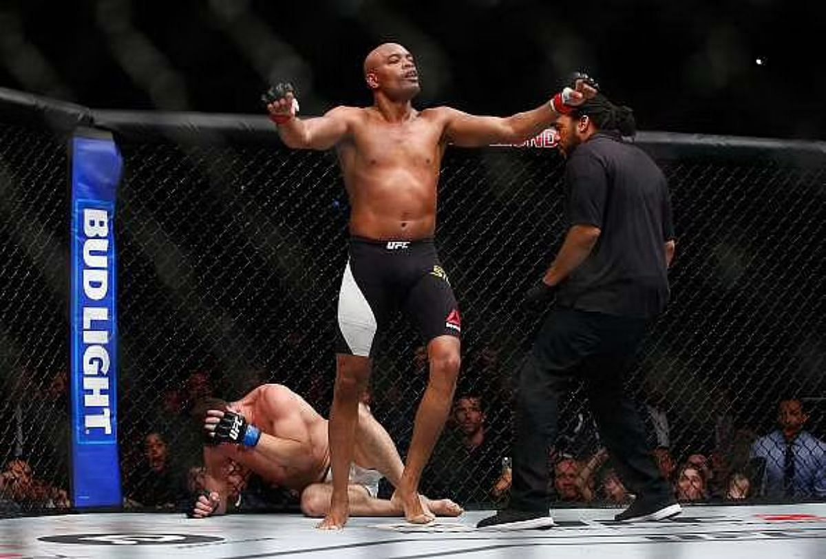 Anderson Silva celebrated a win over Michael Bisping - but ended up losing a decision
