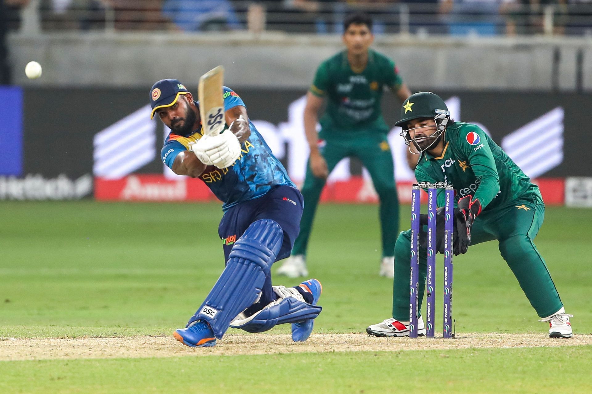 Wanindu Hasaranga gave the required impetus to the Sri Lankan innings. [P/C: ICC/Twitter]
