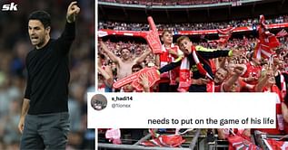 "Don't see it going well" "Needs to have the game of his life" - Arsenal fans worry as 22-year-old starts Premier League clash against Manchester United