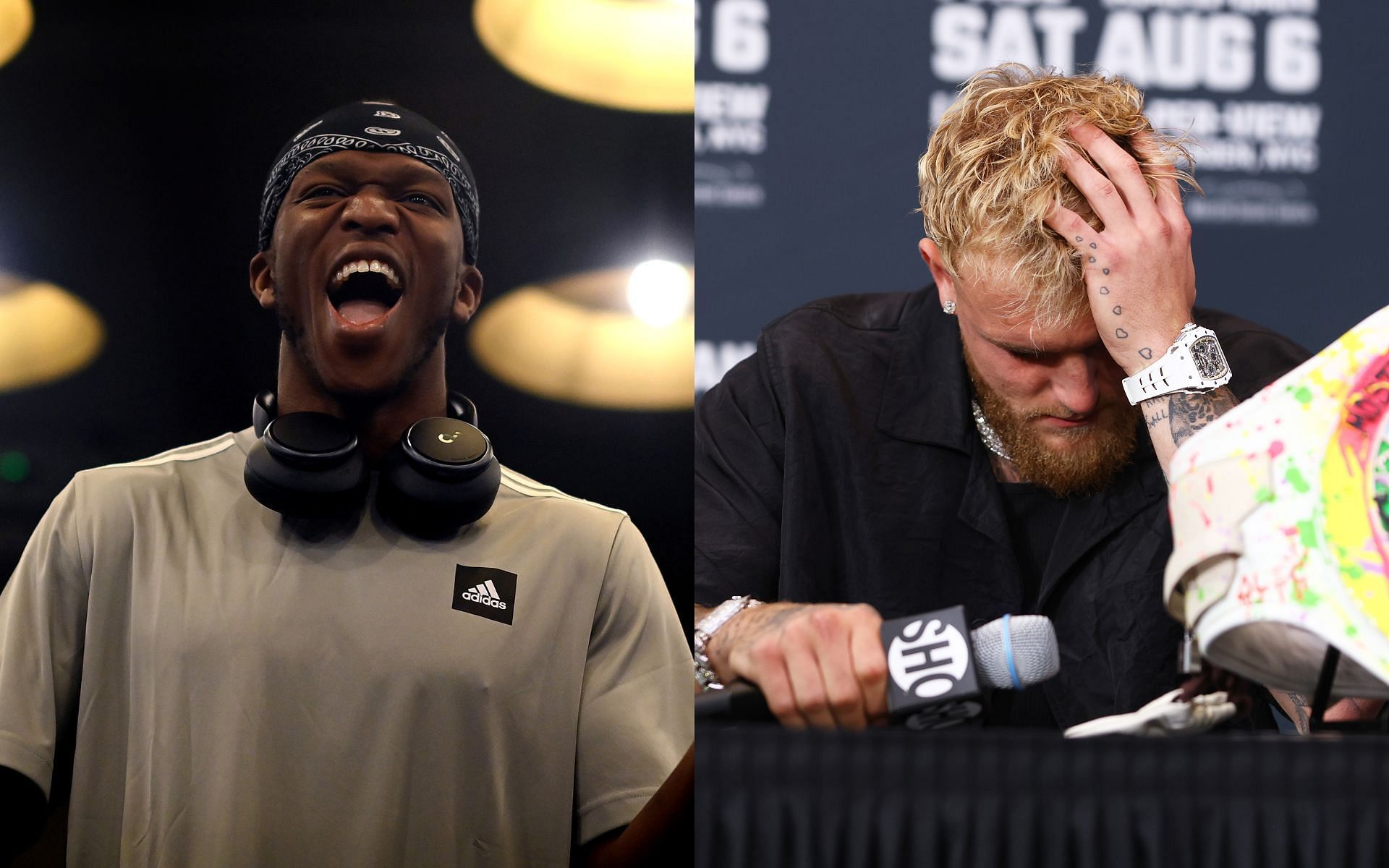 KSI (left) and Jake Paul (right) (Image credits Getty Images)