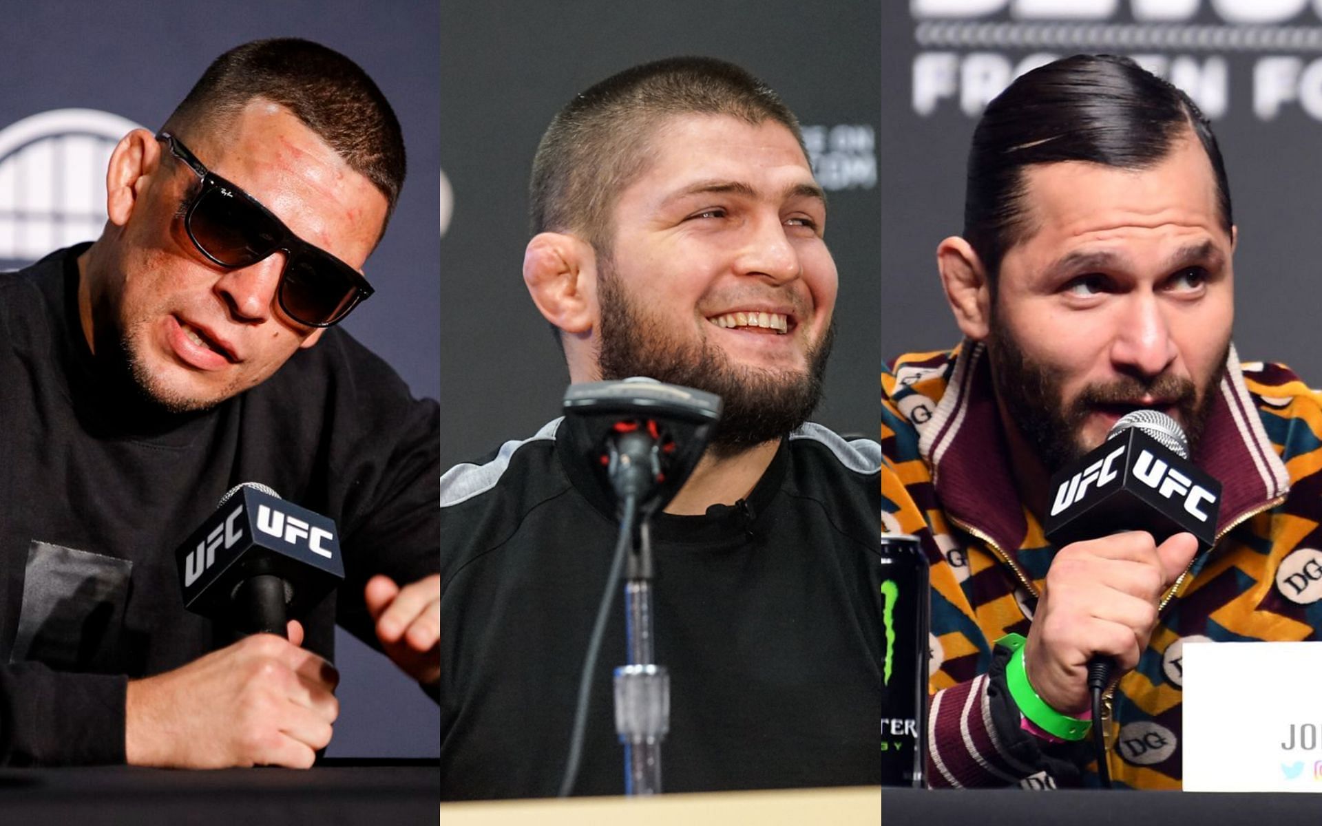 Nate Diaz, Khabib Nurmagomedov and Jorge Masvidal