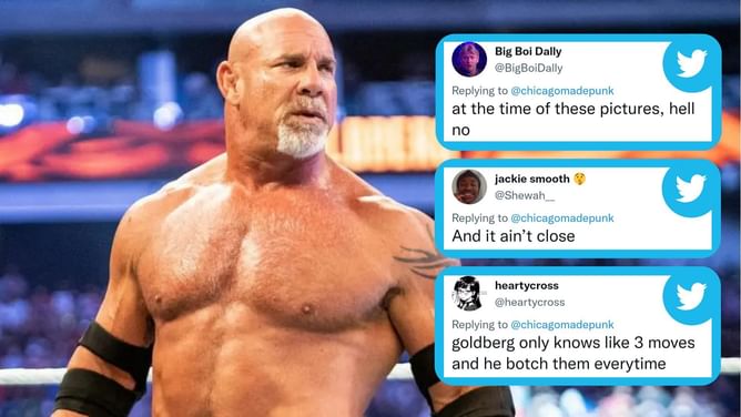 "Goldberg only knows like 3 moves" - Twitter explodes to wild comparison between top AEW star and the 2-time WWE Universal Champion
