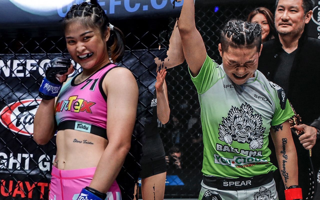 Stamp Fairtex (left) and Xiong Jing Nan (right). [Photos ONE Championship]