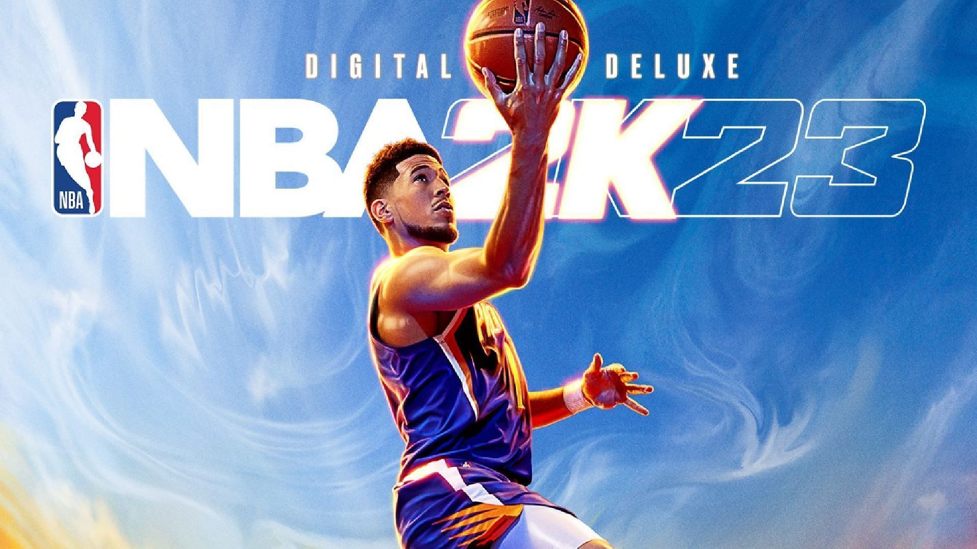 Devin Booker of the Phoenix Suns on the cover of NBA 2K23: Digital Deluxe Edition