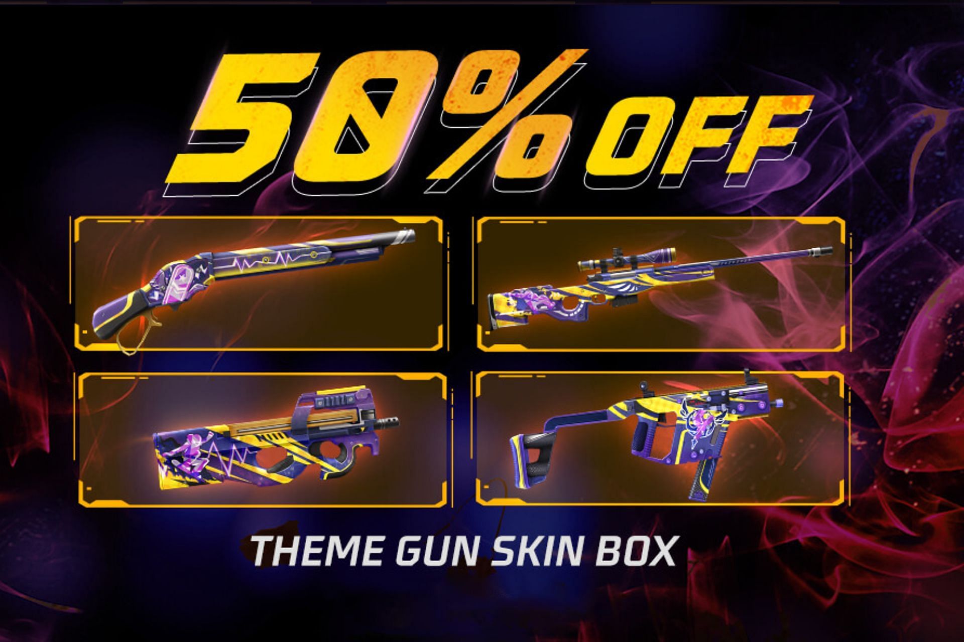 Gamers can avail the offer to get cheap gun skins (Image via Garena)