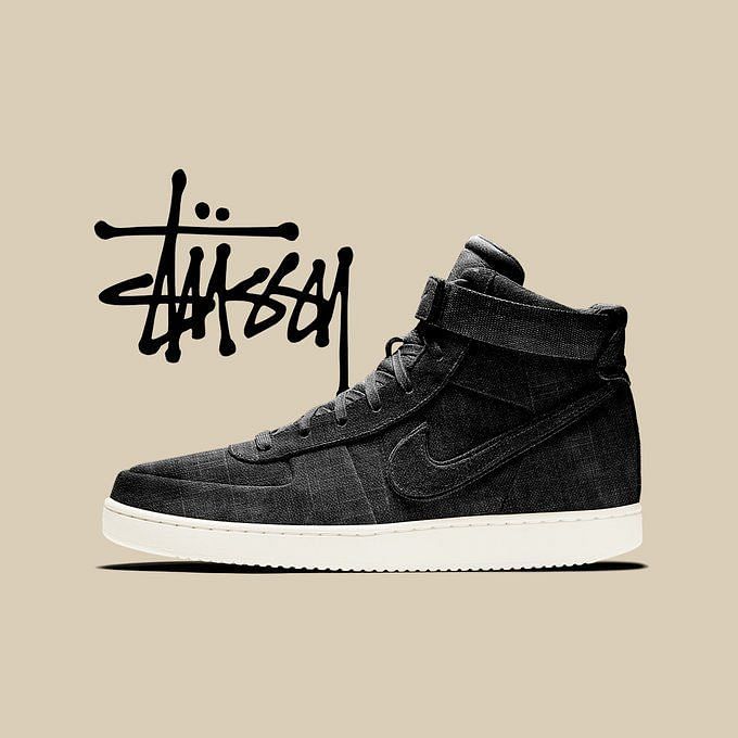 Stussy × Nike Vandal High "Fossil"