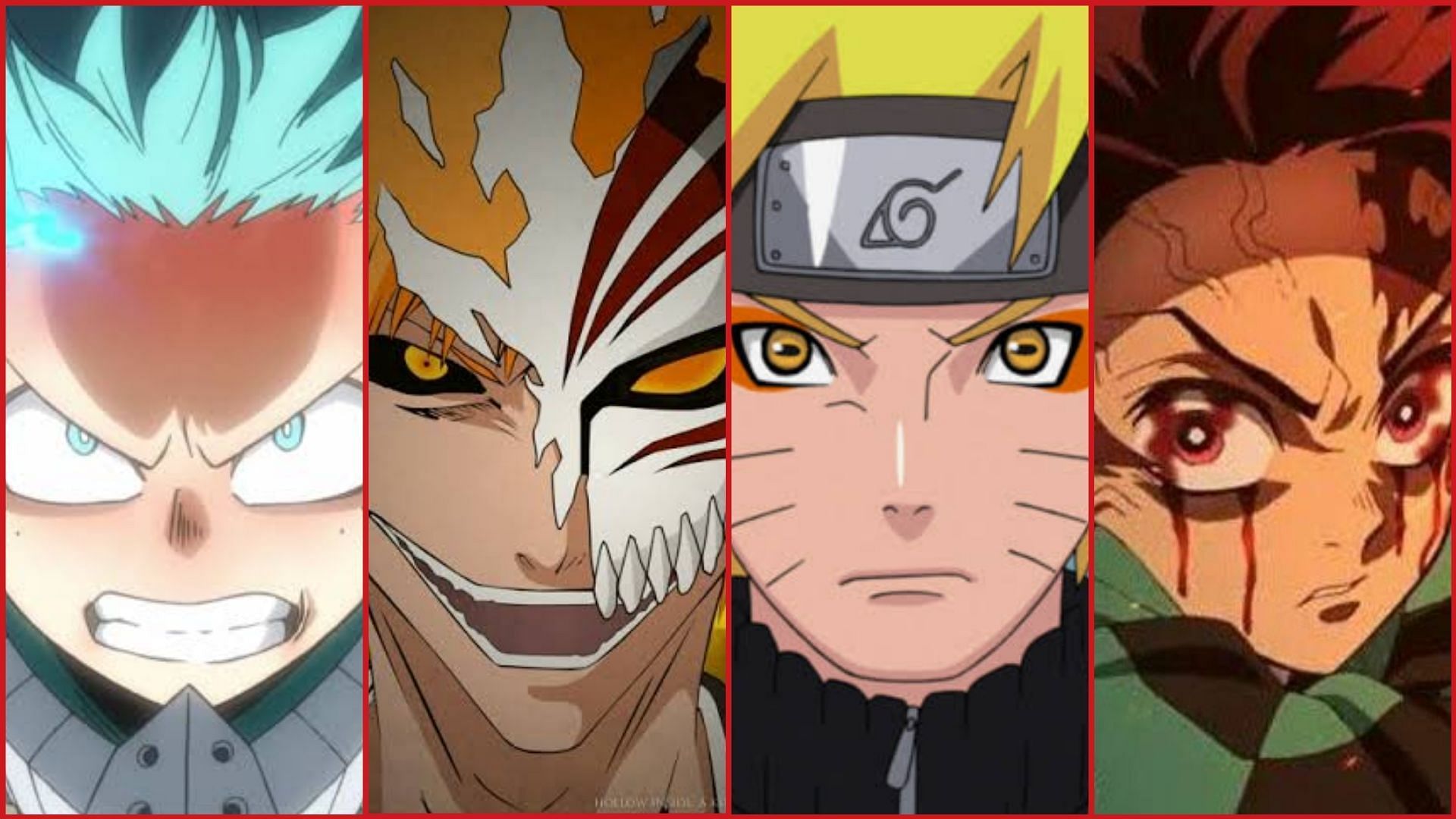 Deku, Ichigo, Naruto and Tanjiro (Image via Sportskeeda)