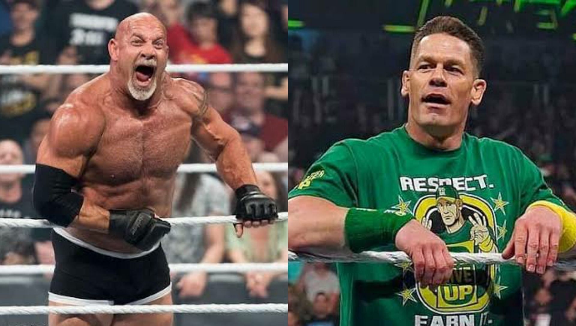 Goldberg(Left); John Cena(Right) 