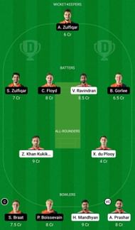 Dream11 Team for Hungary vs Netherlands XI - European Cricket Championship T10 2022.