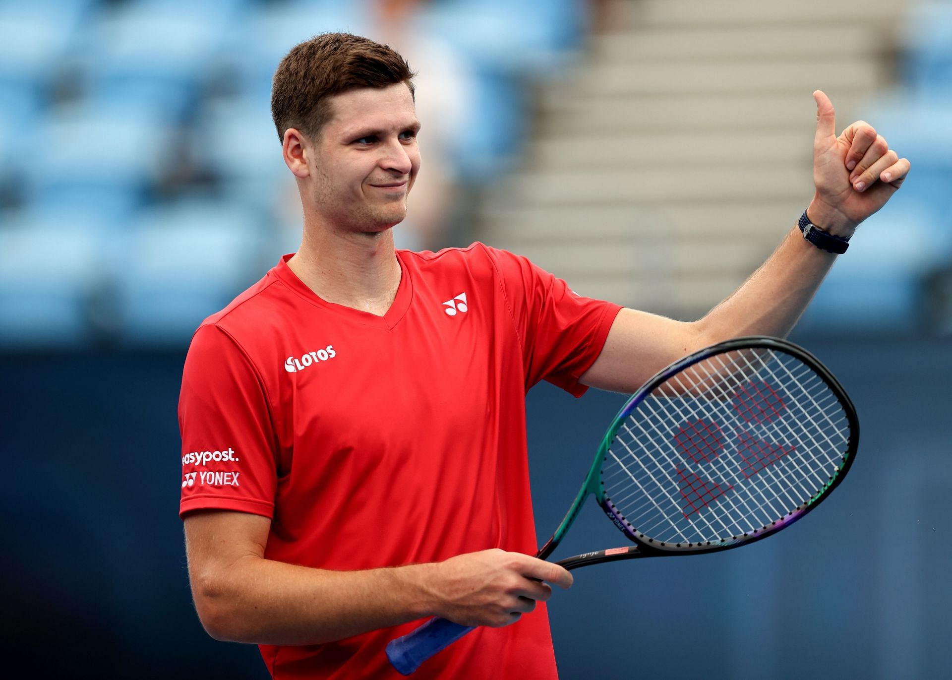 Hubert Hurkacz at the 2022 ATP Cup.