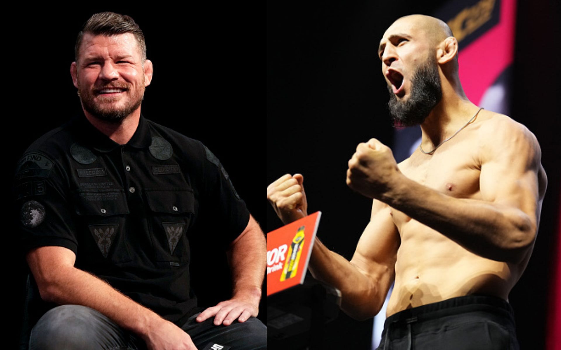 Michael Bisping (left), Khamzat Chimaev (right) [Images courtesy: Getty]