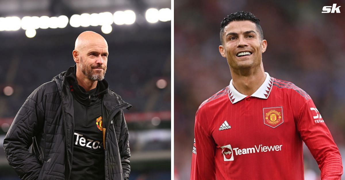 Erik ten Hag and Cristiano Ronaldo appear to be in good spirits