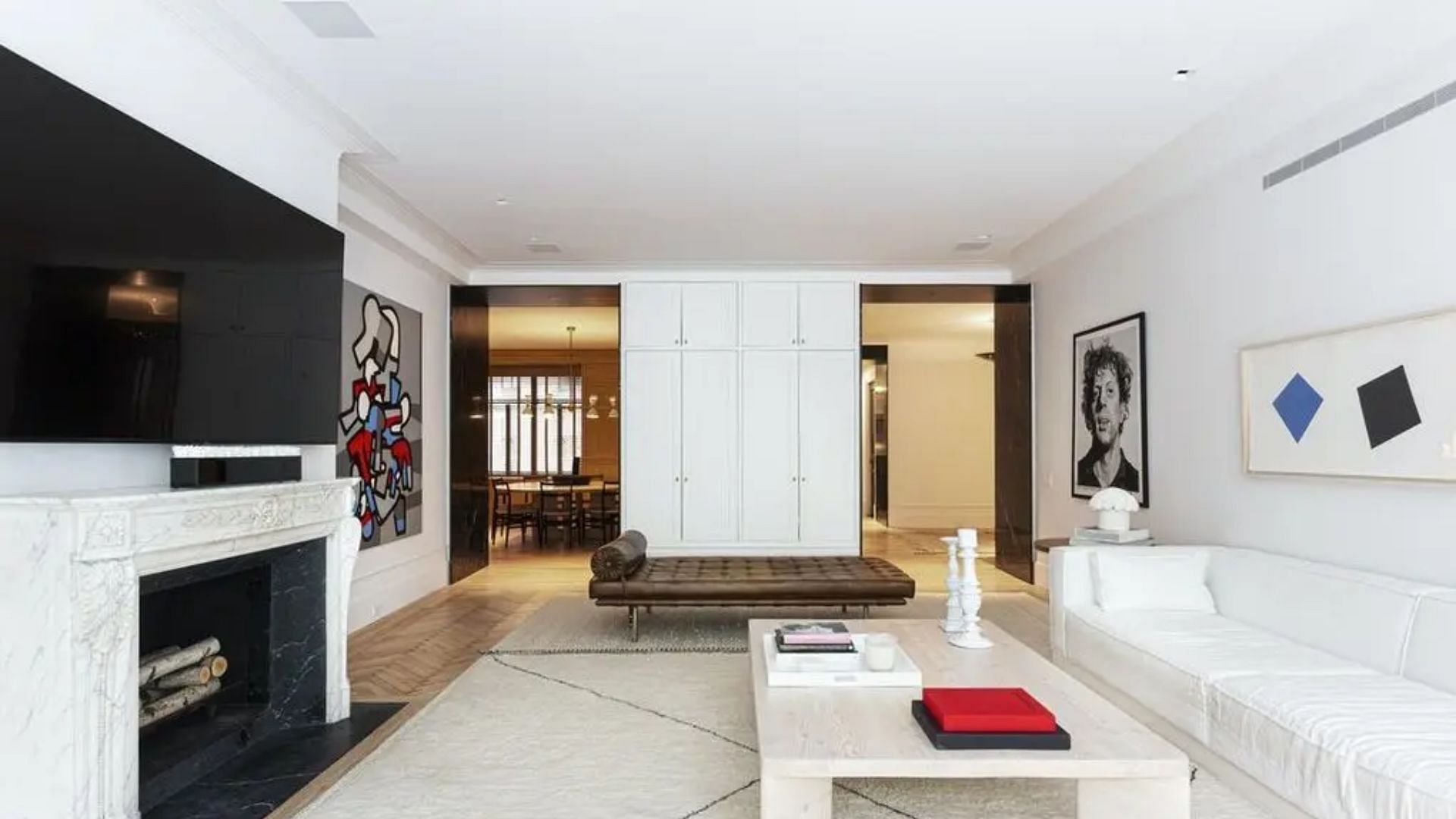 Living space of A-Rod's Central Park West co-op (Source: New York Post).