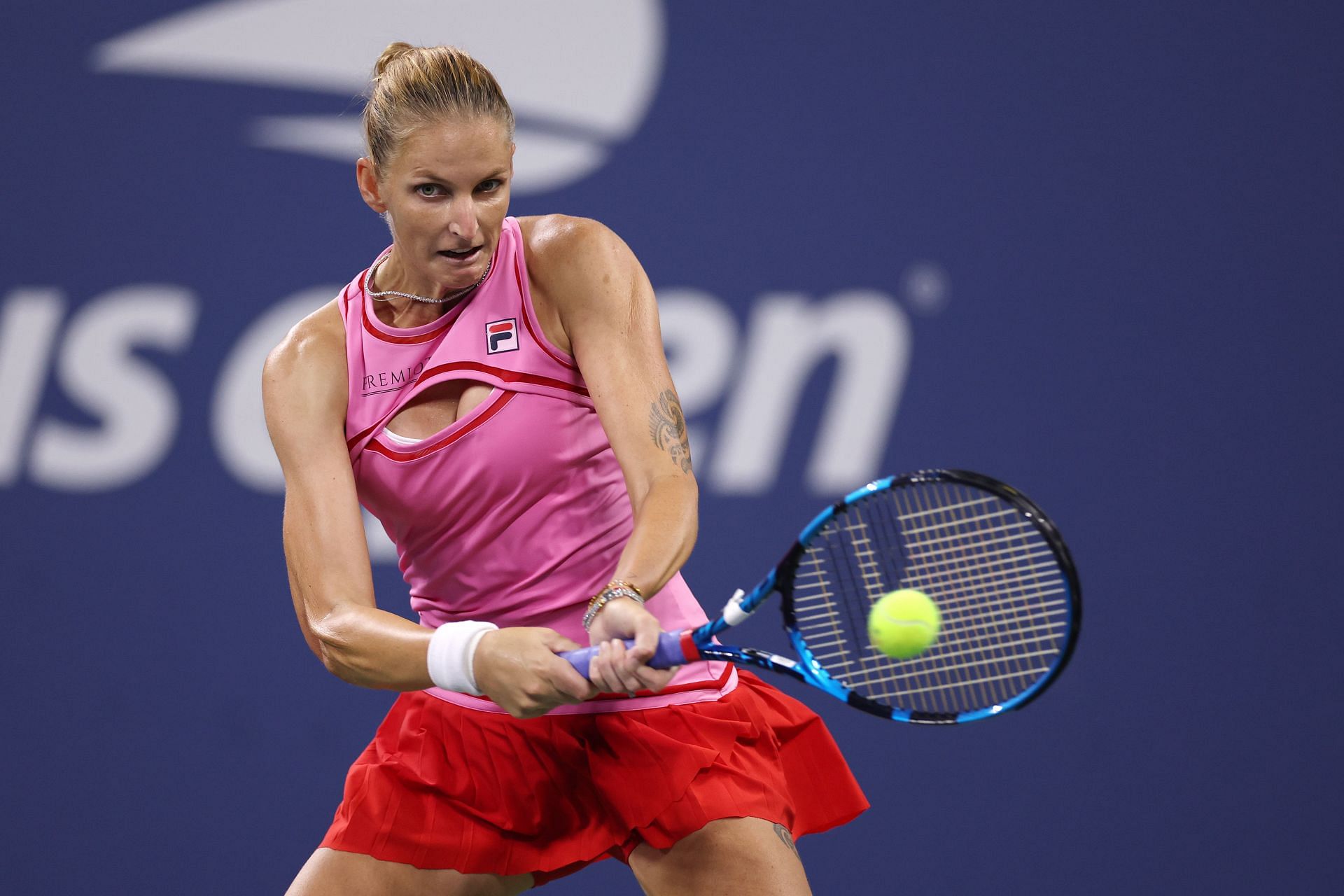 Karolina Pliskova in action at the 2022 US Open