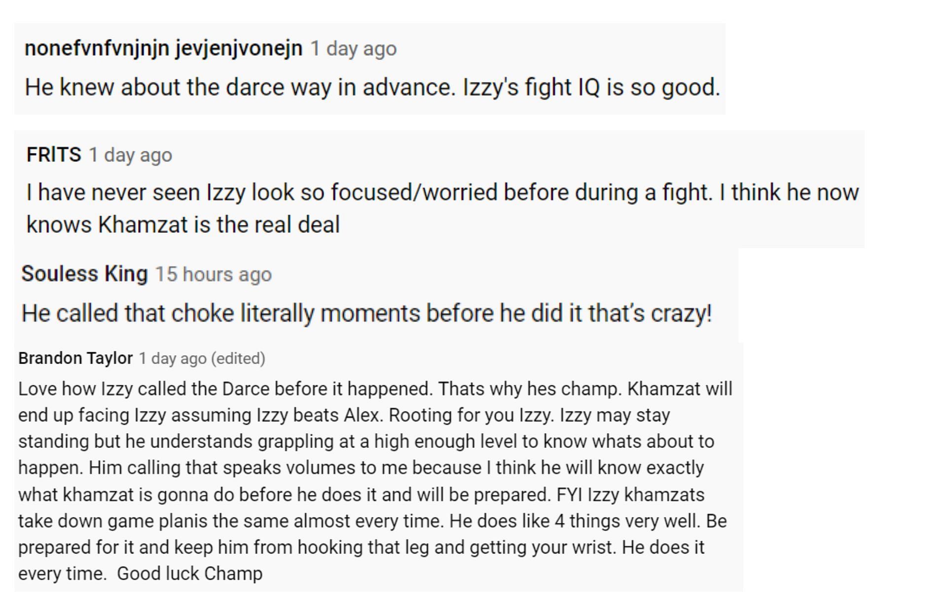 Comments via @stylebender on YouTube